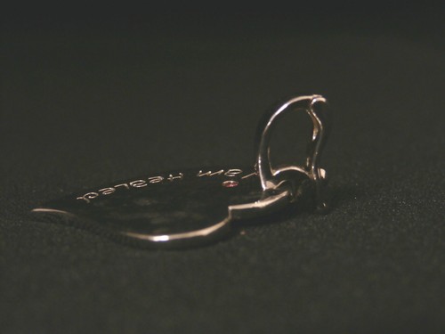 Vintage Sterling Silver "I Am Healing" Dainty Heart Pendant. Make Offer! #805 - Picture 4 of 5