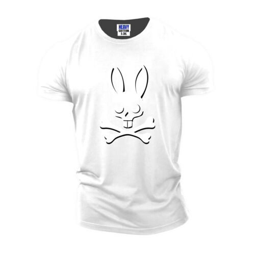 Happy Easter Mens Bone Rabbit T Shirt Funny Graphic Cool Birthday Party Gift Tee - Picture 8 of 12