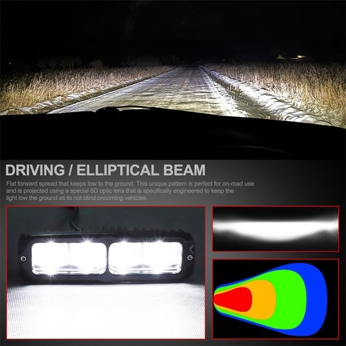 Barra de luces LED de trabajo de conducción de 6 pulgadas 1X faros antiniebla camión SUV ATV - Imagen 4 de 9