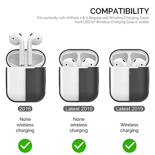Shockproof Case Silicone Cover Gel Skin Holder for Apple Airpods Airpod 1 2 - Picture 4 of 27