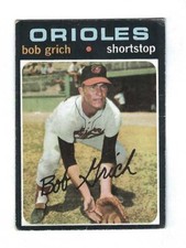 1971 Topps Baseball Bob Grich Rookie Card #193