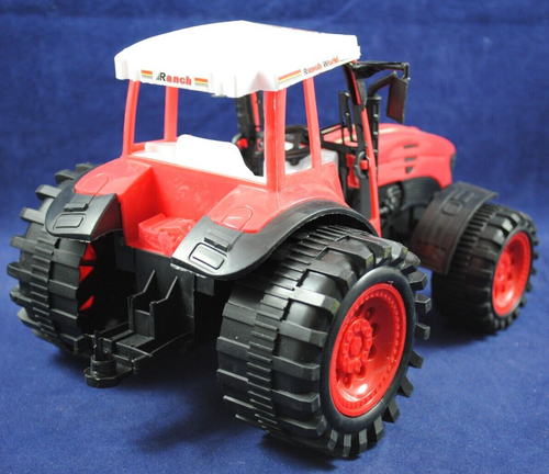 NEW Large 10" Long Farmer GILES FARM TRACTOR in RED Colour with FLOTATION TYRES - Picture 7 of 20