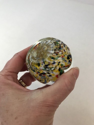 Vintage Gentile Art Glass Paperweight Scrambled - Star City WV - Rare - Picture 9 of 12