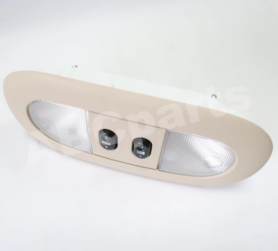 Overhead Console w/ LED Dome Map Light & Sunroof Switch for Ford F150 04-08 Tan - Image 2 of 4