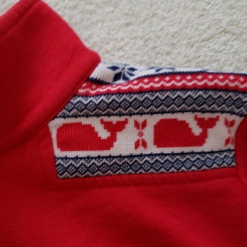 Vineyard Vines Red Winter Needlepoint Shep Shirt szM - Picture 3 of 14