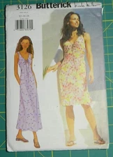 Butterick 3126 Pattern Sz 12-14-16 "Nichole Miller" Dress Lined A-Line Fitted