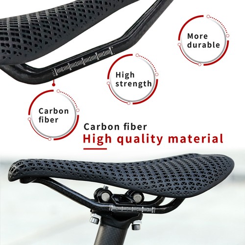 3D Printed Bicycle Saddle Ultralight Carbon TPU 7x9mm Bike Cushion 180g - Bild 10 von 12