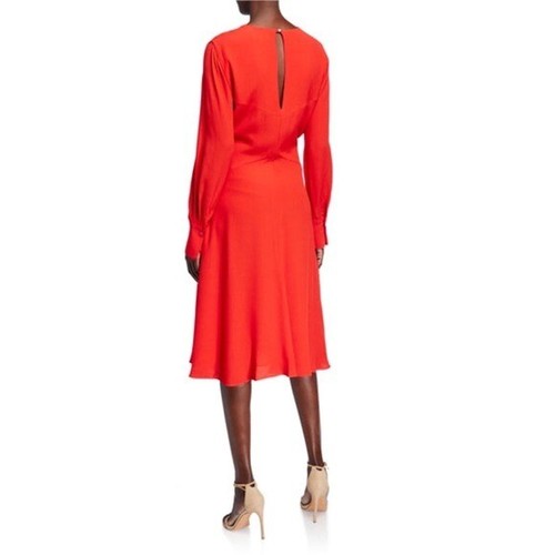 Vestido Equipment Femme Faun Twist Frontal Aura Naranja Talla 8 Nuevo con Etiquetas Precio de venta sugerido por el fabricante $475 - Imagen 6 de 12