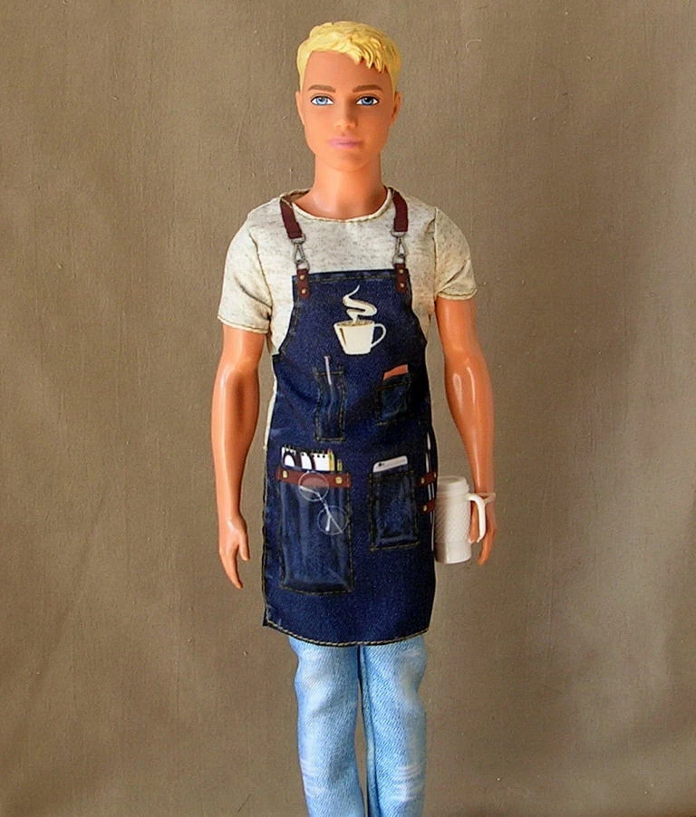 Barbie ken sales barista doll