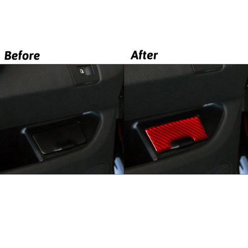 Rear Ashtray Panel Trim Interior Carbon Fiber Sticker For BMW X5 2000-2006 RED - Picture 7 of 15