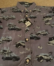 Rocksmith Shirt Lowrider Cruising Car Dice Vegas Button Down Mens Large New