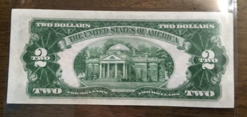 1953 $2.00 TWO DOLLAR RED SEALSTAR NOTE uncirculated - Picture 2 of 2