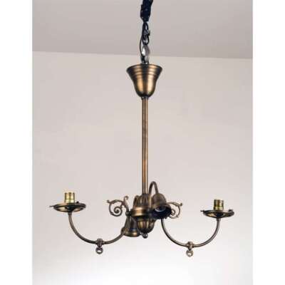 Meyda Lighting 24'W Gas Electric 4 Arm Chandelier, Antique Antique - 101797