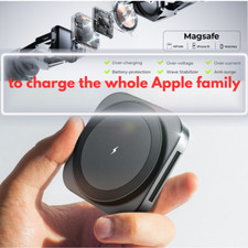 MagSafe Charger 3in1 Magnetic Wireless Charging Station 15W Max for Apple Family