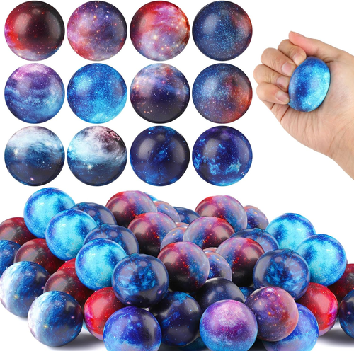 150‑Pack 2″ Galaxy Stress Balls – Bulk Outer Space Foam Squeeze Toys Party Favor - Picture 8 of 12