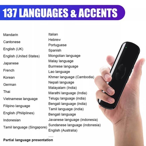Smart Translator Text Reading Pen 137+ Voice Language Two-Way Translation Device - Picture 7 of 14