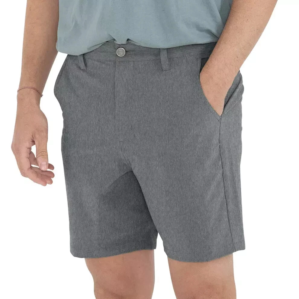 Free Fly Hybrid Short II Men’s 32 Heather Graphite Gray Golf Shorts Inseam 9”