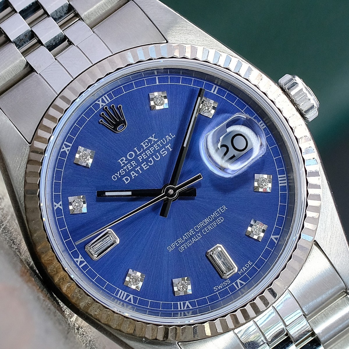 ROLEX MENS DATEJUST 16234 18K WHITE GOLD & STEEL BLUE DIAL ROLEX MENS DATEJUST 16234 18K WHITE GOLD & STEEL BLUE DIAL