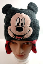 Disney Mickey Mouse Winter Beanie Stocking Hat With Ear Flaps