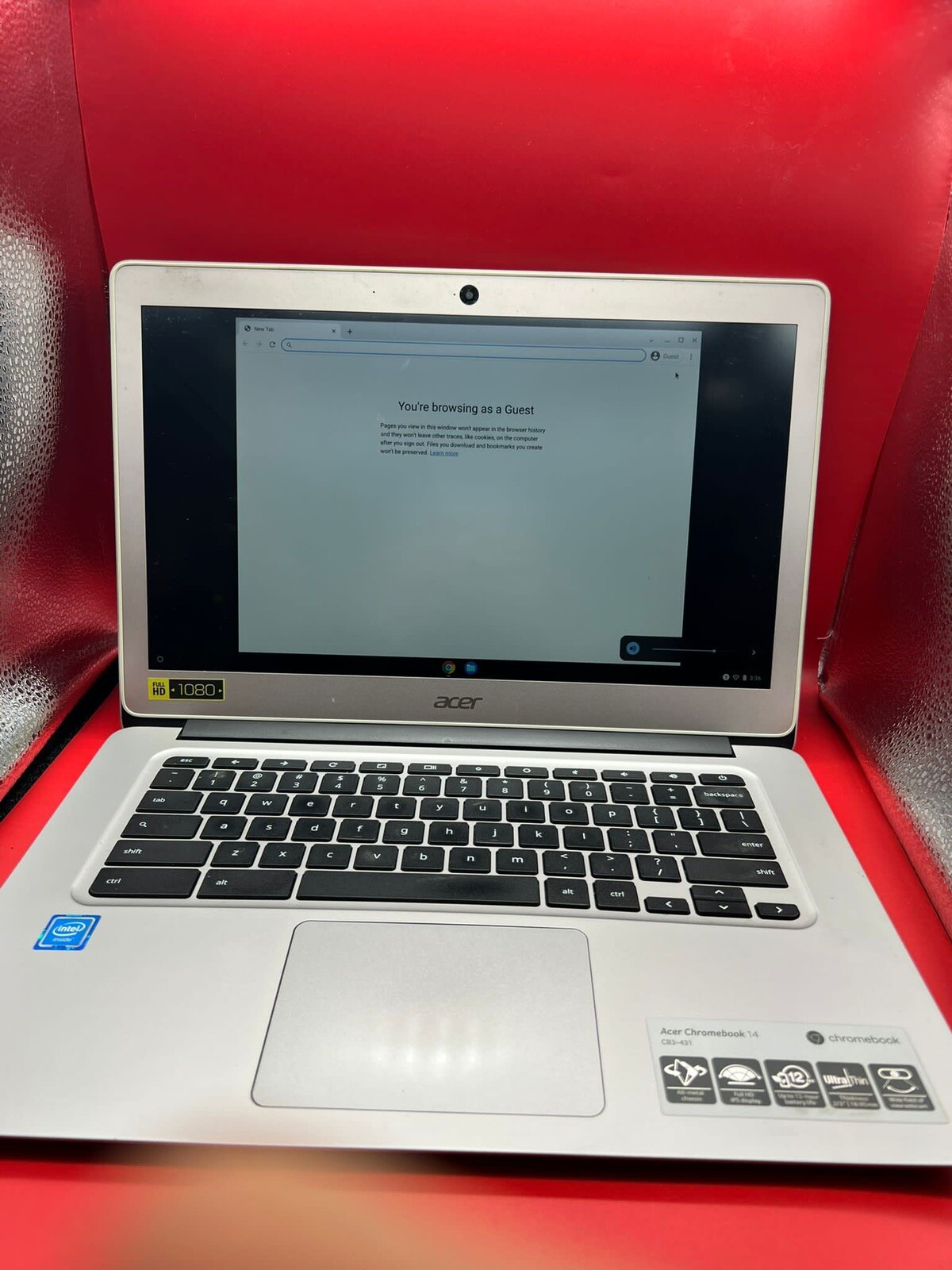 Acer CB3-431-12K1 14" Chromebook - Silver - Picture 2 of 7