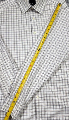 David Donahue Button Up 17-36/37 Tattersall Multicolor Long Dress Sleeve Shirt - Picture 16 of 16
