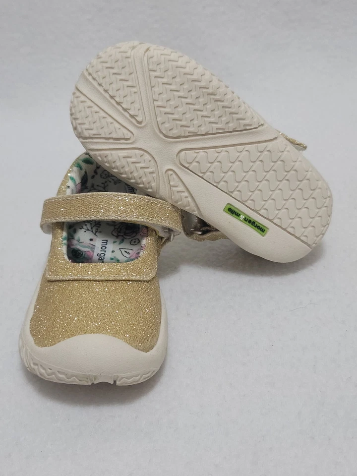 Morgan & Milo Infantil Brillante Mary Janes Dorado Zapatos Tenis Talla US 5 EU 20 Foto 4 de 4
