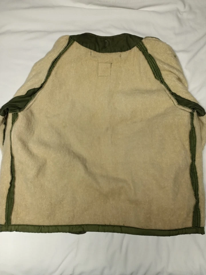 Vintage USAF Wool Coat Liner Military Air Force Jacket Rare US Army - Image 4 of 4