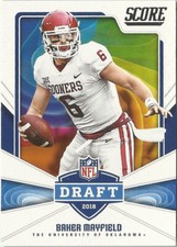 2018 Score Draft Football Baker Mayfield Rookie Oklahoma Sooners #17
