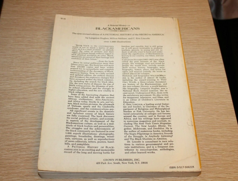 A Pictorial History of Blackamericans by Langston Hughes, Milton Meltzer 1973 - Image 2 of 4
