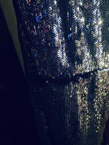 NICOLE MILLER Kleid frech in silber Pailletten Größe S - Bild 5 von 6