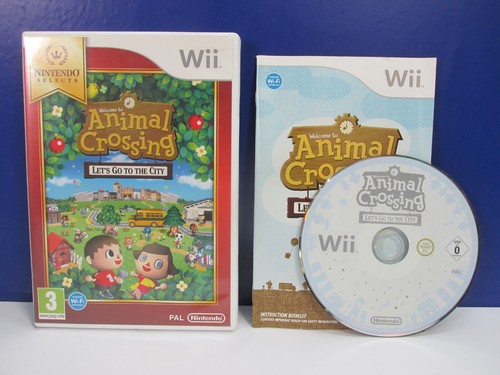 Nintendo WII ANIMAL CROSSING LET'S GO TO THE CITY VIDEOSPIEL kostenloser UK-Versand