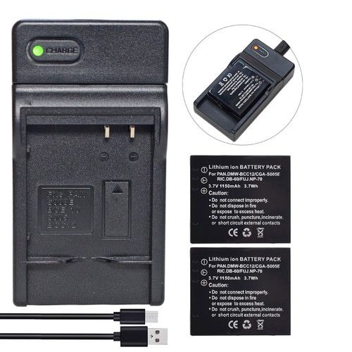 CGA-S005 Battery or charger for Panasonic Lumix DMC-FX9 FX50 FX180 LX1 LX2 LX3 - Picture 7 of 47
