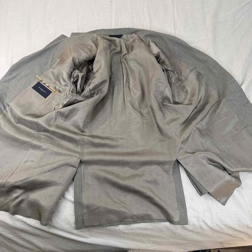 Burberry Blazer 44L Kensington 3 Button Wool Gray Sport Coat Jacket - Picture 4 of 8