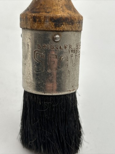 VINTAGE BRISTLE SECURITY STENCIL BRUSH ARTIST BRUSH 6” - Picture 4 of 8
