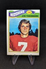 1977 Topps Football #74 Joe Theismann Washington Redskins Miscut