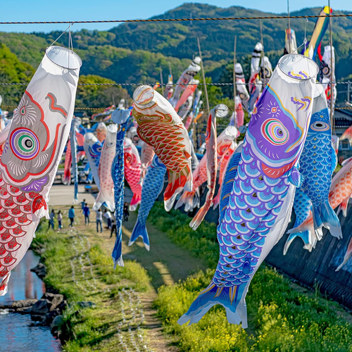 Boao 10 Pieces Japanese Carp Windsock Fish Flag Kite 15.7 Inch Japanese Hanging - Picture 4 of 12
