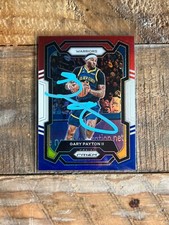 2023-24 Prizm Gary Payton II Signed IP NBA Golden State Warriors #242 Jr RWB 