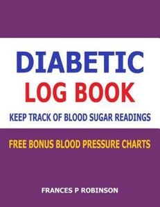 diabetic log book keep track of blood sugar readings in this keep track of blood pressure