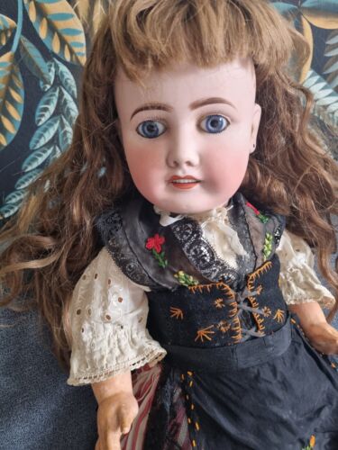 Antique Doll Cookie Head Limoges 59cm Original Clothes.  - Picture 1 of 11