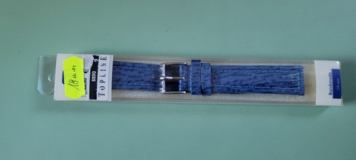 altes marburger 18 mm Leder-Armband blau (Hai), Dorn-Schließe silbern Nr. 8890 - Bild 5 von 6
