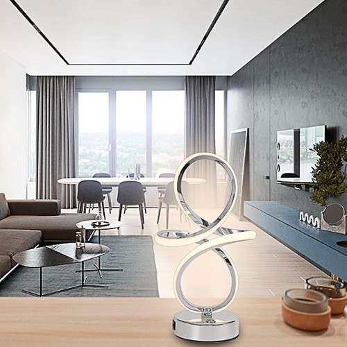 Modern Table Lamp, LED Spiral Lamp, Stepless Dimmable Bedside Lamp - Picture 4 of 8