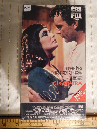 Vintage Sealed Double VHS Cleopatra on Hi-Fi Stereo ~ No UPC - Picture 2 of 7