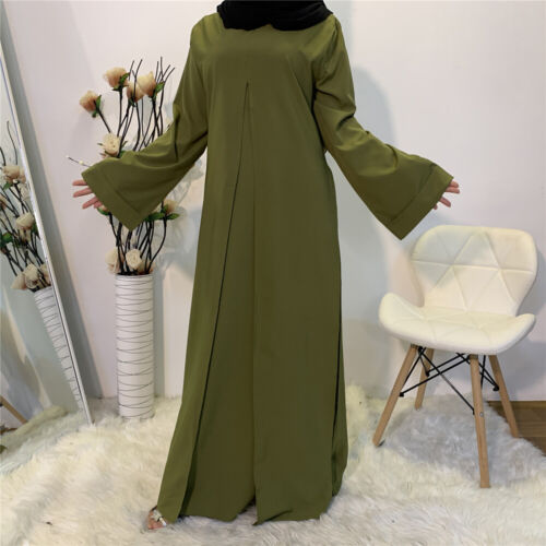 Kaftan Abaya Dubai Damen langes Kleid bescheiden muslimisch Gewand Abend Party Kleid Abschlussball - Bild 24 von 39