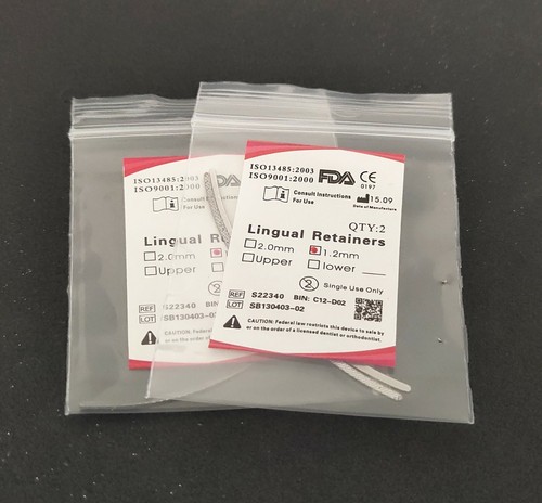 5 Confezioni 10 Pezzi Fermi Linguali 1,2mm Rete Base Ortodonzia Dentale Prodotto - Foto 10 di 11