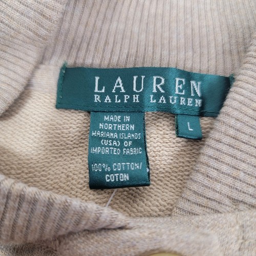 Ralph Lauren Women's OUFIT Long Pants Sleeve Button Down Shirt Beige NEW LARGE - Picture 5 of 14