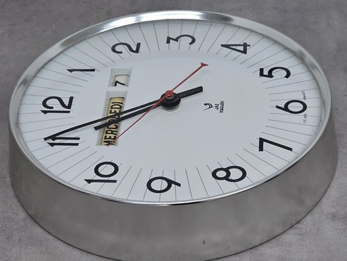 Orologio da Parete Jaz Francese Movimento a Batteria Originale Calendari Vintage - Foto 18 di 18
