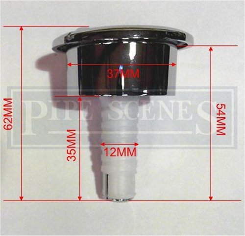 Wirquin Toilet RAK Compact Push Button Dual Flush Water Saving Chrome Effect - Picture 4 of 8