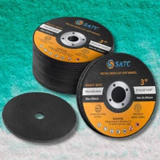25 Pack Cut Off Wheels 3" x1/16"x3/8" Arbor Metal Cutting Disc Die Grinder Tool