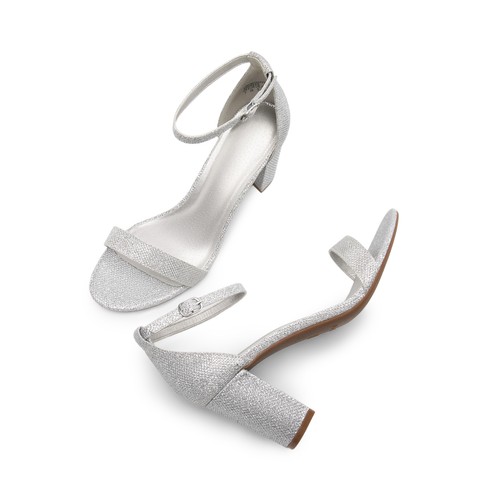 Women's Chunk Low Heel Pump Sandals Open Toe Buckle Block Heel for Party Wedding - Picture 42 of 91