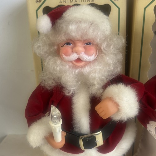 VINTAGE Santa & Mrs. Claus LITTLE PEOPLE Animated Figurines 16" Tall by RENNOC - Picture 2 of 8